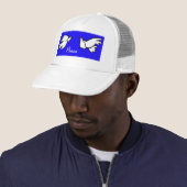 Casquette Colombes blanches de paix (En situation)