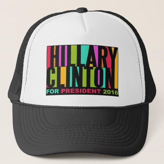 Casquette Colorful Hillary Clinton 2016 hats (Devant)