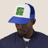 Casquette Colorful Peacock Feathers Print (En situation)