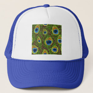 Casquette Colorful Peacock Feathers Print