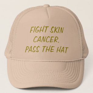 CASQUETTE COMBATTRE LE CANCER DE LA PEAU. PASSER LE CASQUETT