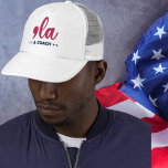 Casquette Comma la & Coach Kamala Harris<br><div class="desc">Montrez votre soutien à Kamala Harris et Tim Walz avec ce design branché de chapeau de camionneur. Doté d'une virgule et d'un "la" pour faire savoir à chacun comment prononcer le nom de Kamala et COACH, un surnom pour Tim Walz. Ce camionneur qui montre votre soutien à Kamala Harris et...</div>