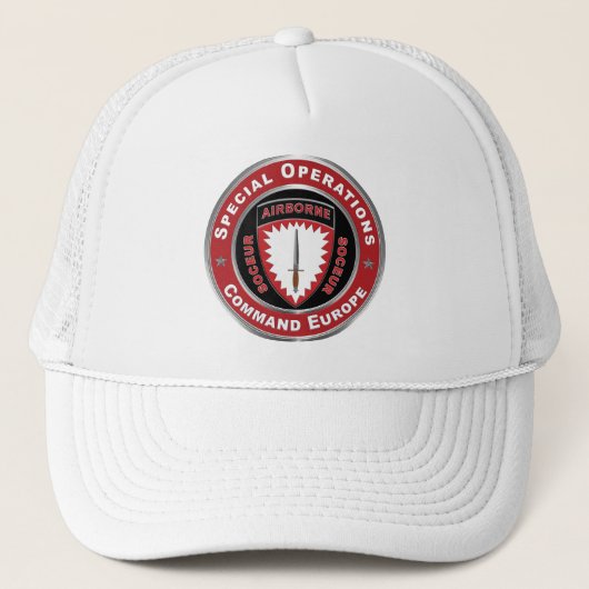 Casquette Commandement des opérations spéciales Europe SOCEU (Devant)