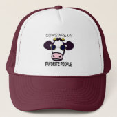 Casquette Comme les vaches plus que les gens (Devant)