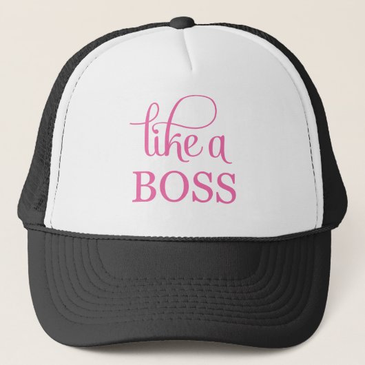 Casquette Comme un boss rose (Devant)