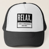 Casquette Comptable CPA Relax J'Ai Une Feuille De Calcul Pou (Devant)