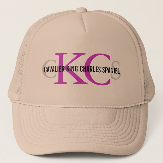 Casquette Conception cavalière de monogramme d'épagneul du (Devant)