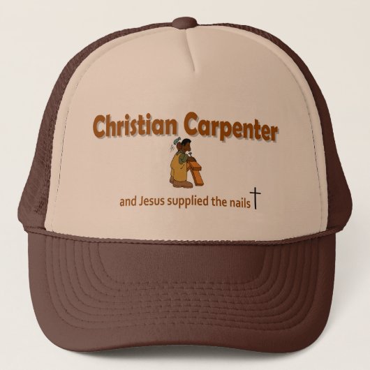 Casquette Conception chrétienne de cadeau du charpentier 2 (Devant)