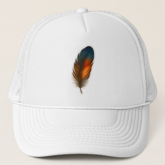 Casquette Conception colorée en plumes (Devant)