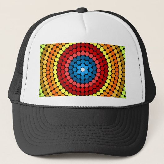 Casquette Conception d'art mandala abstrait pointillé-65904 (Devant)