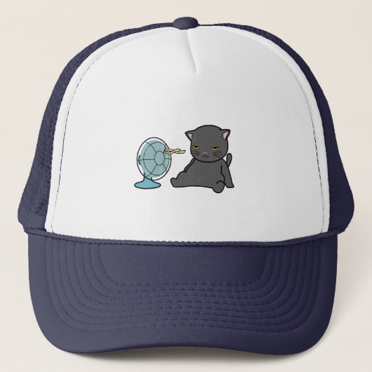 Casquette conception de chats d'été devant ventilateur | con (Devant)