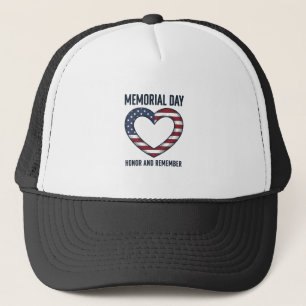 Casquette Conception de chemise de jour du souvenir cœur hon
