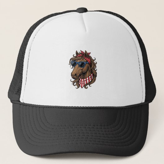 Casquette Conception de chemise vectorielle de tête de cheva (Devant)