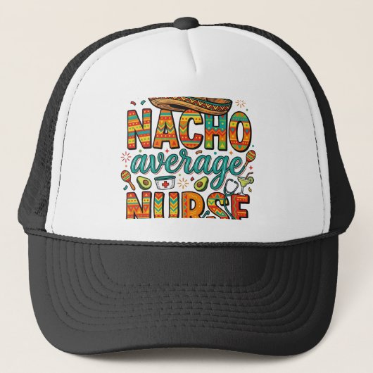 Casquette Conception de chemise vectorielle Nacho Average Nu (Devant)