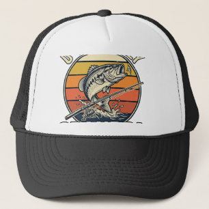Casquette Conception de chemise vintage de pêche grand-père
