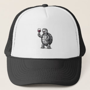 Casquette Conception de chemise vintage tortue tenant un ver