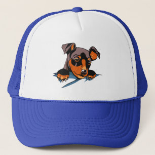 Casquette Conception de chiot teckel noir mignon