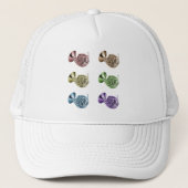 Casquette Conception de collage de cor d'harmonie arc-en-cie (Devant)