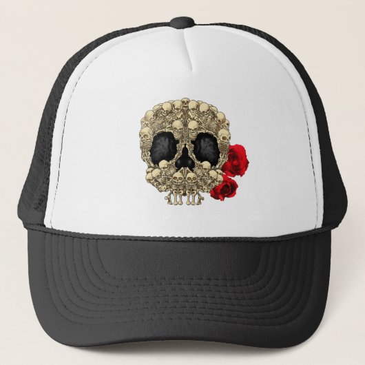 Casquette Conception de crâne - pyramide des crânes et des (Devant)