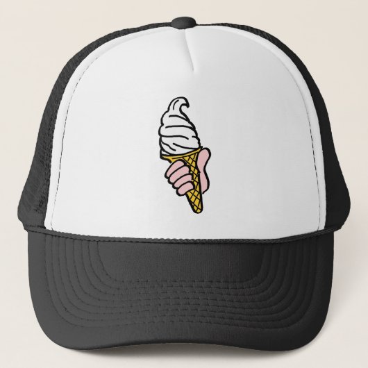 Casquette Conception de crème glacée avec cône de crème glac (Devant)