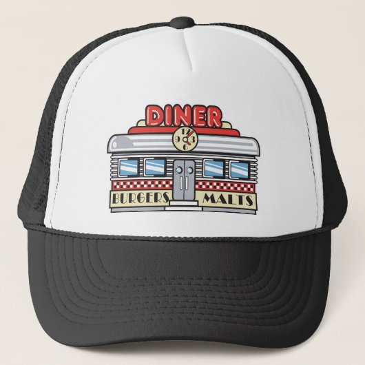 Casquette conception de diner rétro (Devant)