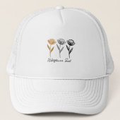 Casquette Conception de fleurs sauvages tendance (Devant)
