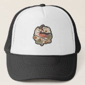 Casquette Conception de Halloween de flamant rose effrayant (Devant)