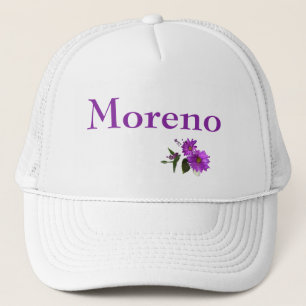 Casquette Conception de marguerites - Lettres violettes