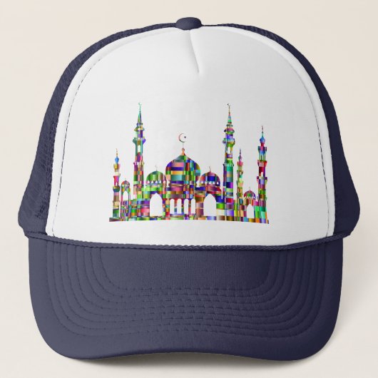 Casquette conception de mosquée prisme colorée (Devant)