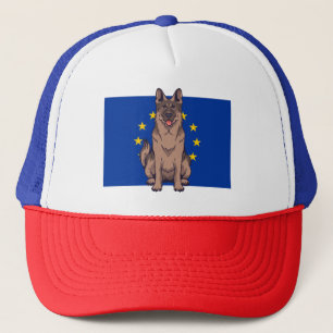 Casquette Conception de portrait de berger allemand de dessi