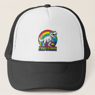 Casquette Conception de T-Shirt vintage dinosaure arc-en-cie