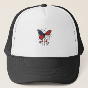 Casquette Conception de T-shirt vintage papillon patriotique
