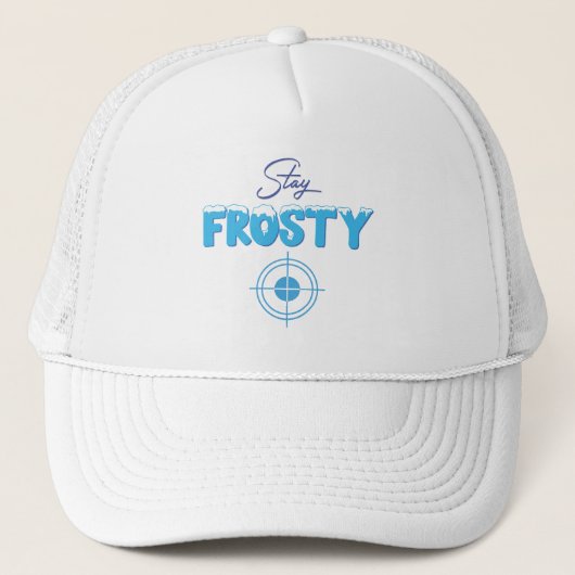 Casquette Conception de texte à calotte de neige (Devant)