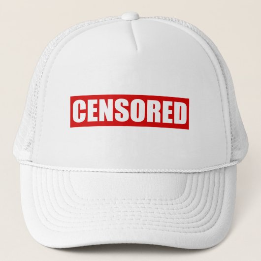Casquette conception de texte censuré (Devant)