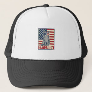 Casquette Conception de vecteur de chat patriotique Cat Dadd