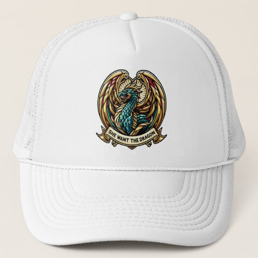 Casquette Conception de verre de tôle dragon enchâssée (Devant)
