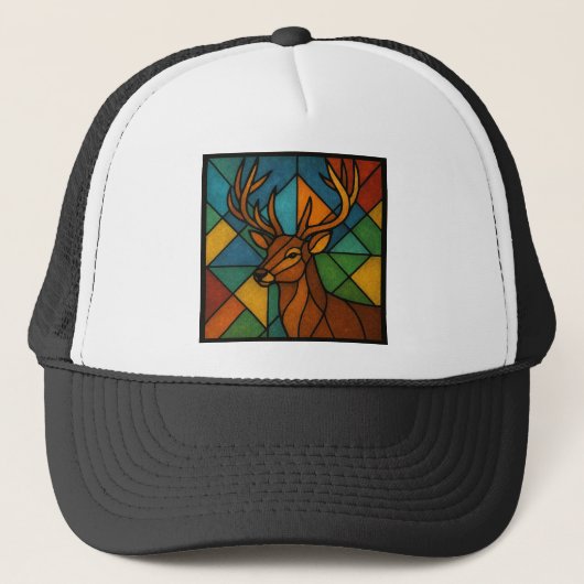 Casquette Conception de verre teinté de style Tiffany Cerf V (Devant)