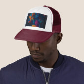 Casquette Conception de visage humain sur  (En situation)