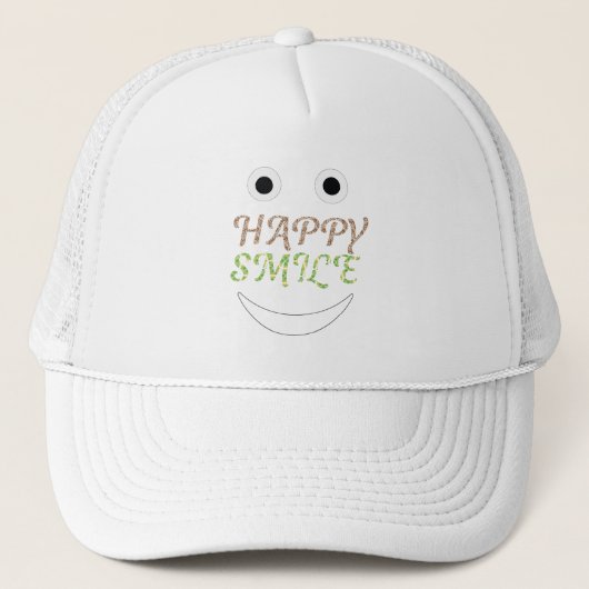 Casquette conception de visage sourire vibrations positives (Devant)