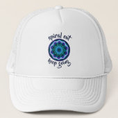 Casquette Conception des devis stoïques et mandala en bleu n (Devant)