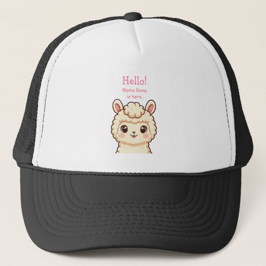 Casquette Conception d'illustration de lama mignon (Devant)