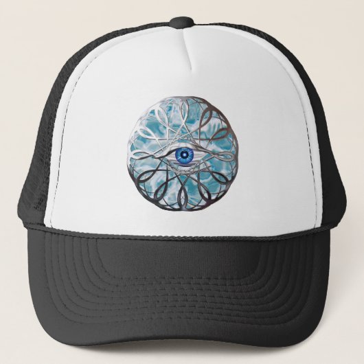 Casquette Conception d'oeil mystique Chrome (Devant)