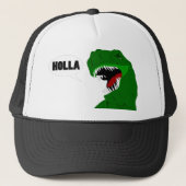 Casquette Conception drôle de Holla de dinosaure de T-rex (Devant)