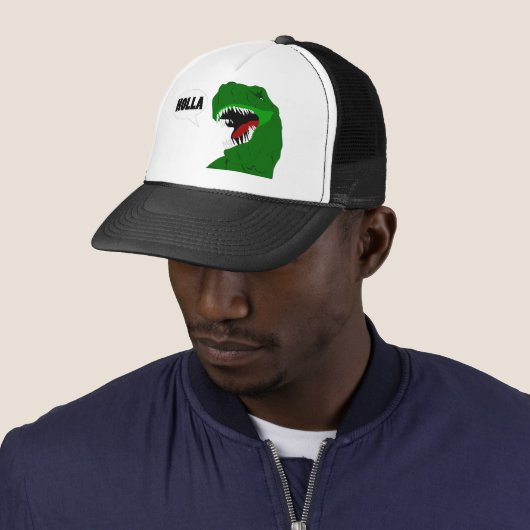 Casquette Conception drôle de Holla de dinosaure de T-rex (En situation)