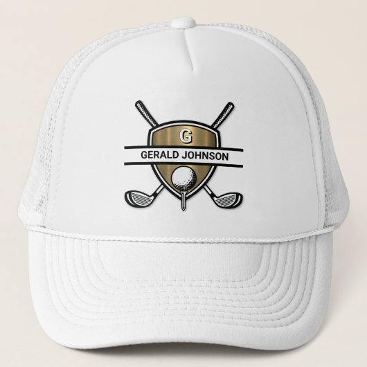 Casquette Conception élégante de monogramme de golf personna (Devant)