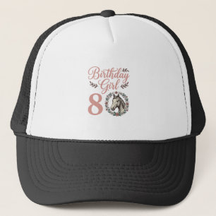 Casquette Conception Fille 8 Cheval Floral Vintage T-Shirt