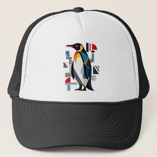 Casquette Conception géométrique Abstraite des pingouins (Devant)