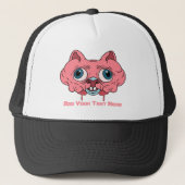 Casquette conception graphique de chat de cerveau de dessin (Devant)