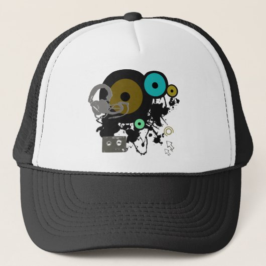 Casquette Conception graphique de musique ! (Devant)