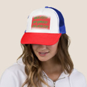 Casquette Conception ludique de Noël rouge blanc et vert (En situation)